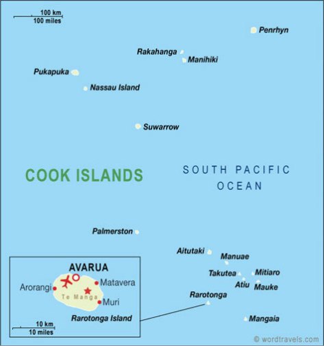 Cookeilanden map