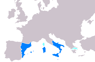 Krron van Aragon kaart